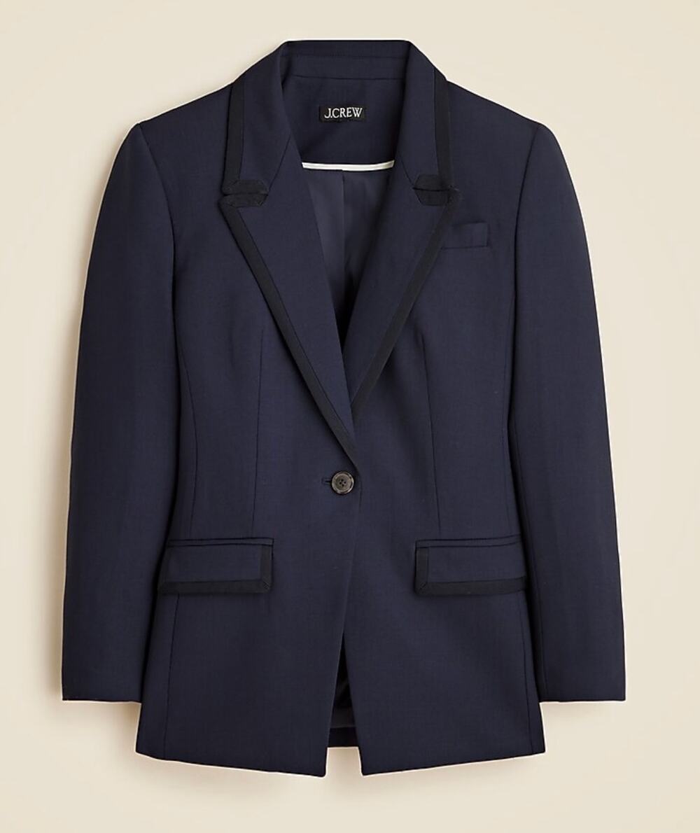 J Crew Vivienne Blazer 00 00P P00 Navy Blue NWT Merino Wool Jacket CI620 J.Crew